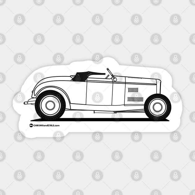 32 Roadster - Dark Version Sticker by CC I Design